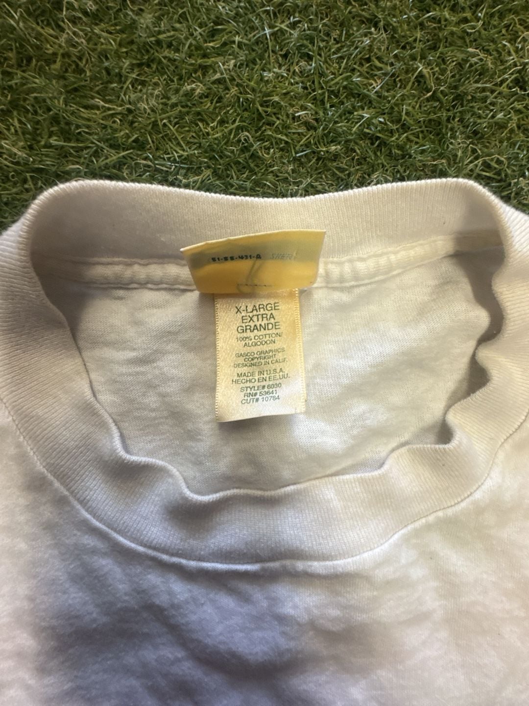 Vintage Gasco Graphics Size X-Large White Snowboard Speed Tee Shirt 3