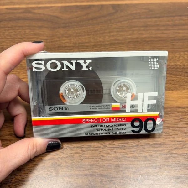 Sony HF 90 Blank Audio Cassette Tape Type I Normal Bias Sealed