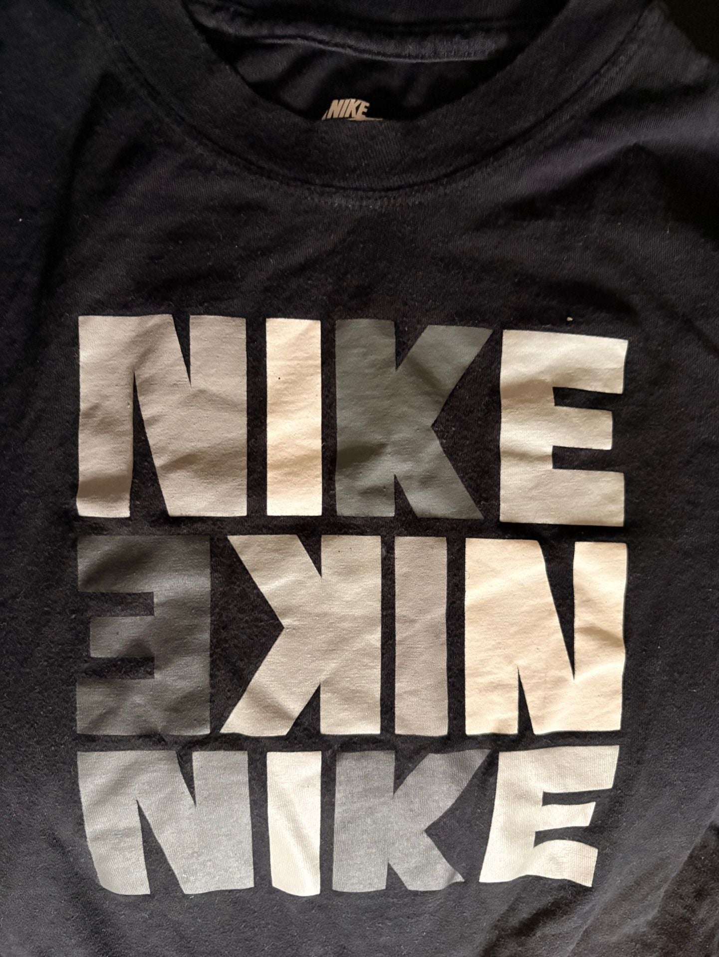 Youth Nike Graphic Print T-Shirt and Leggings Set Black Grey 2