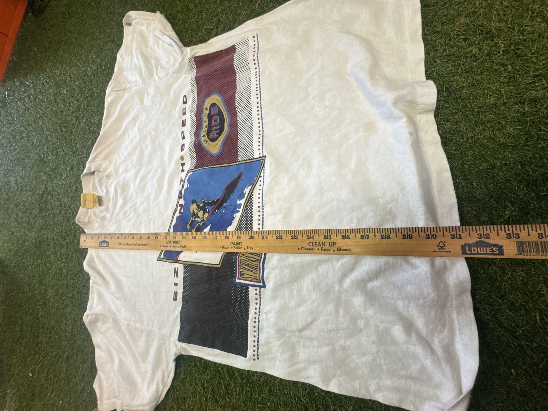 Vintage Gasco Graphics Size X-Large White Snowboard Speed Tee Shirt 4