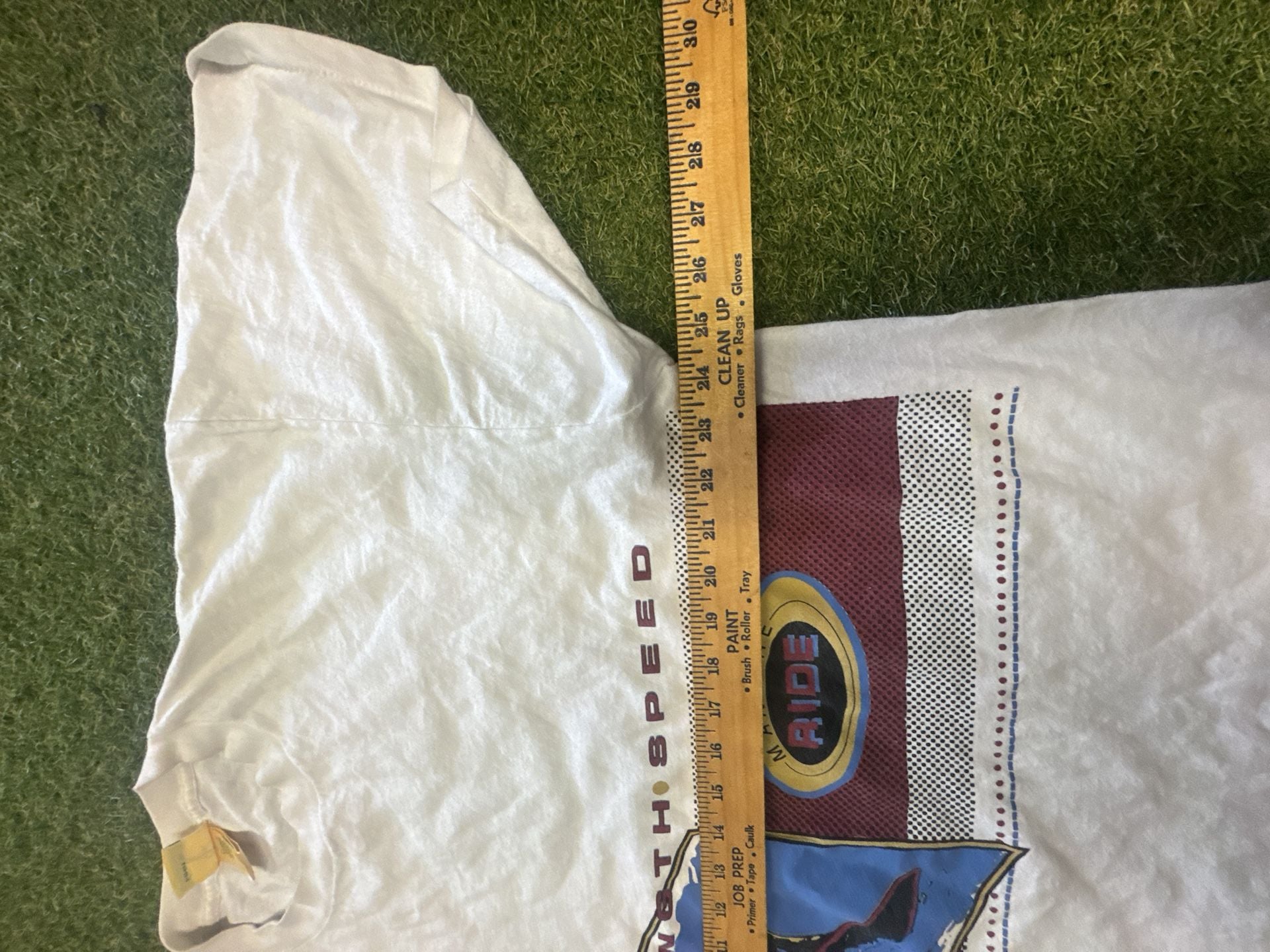Vintage Gasco Graphics Size X-Large White Snowboard Speed Tee Shirt 5