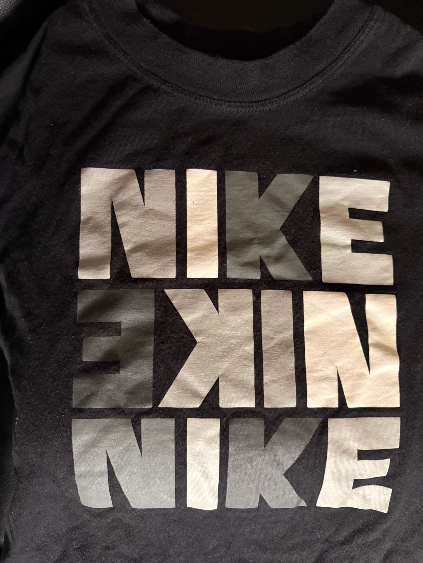 Youth Nike Graphic Print T-Shirt and Leggings Set Black Grey 3