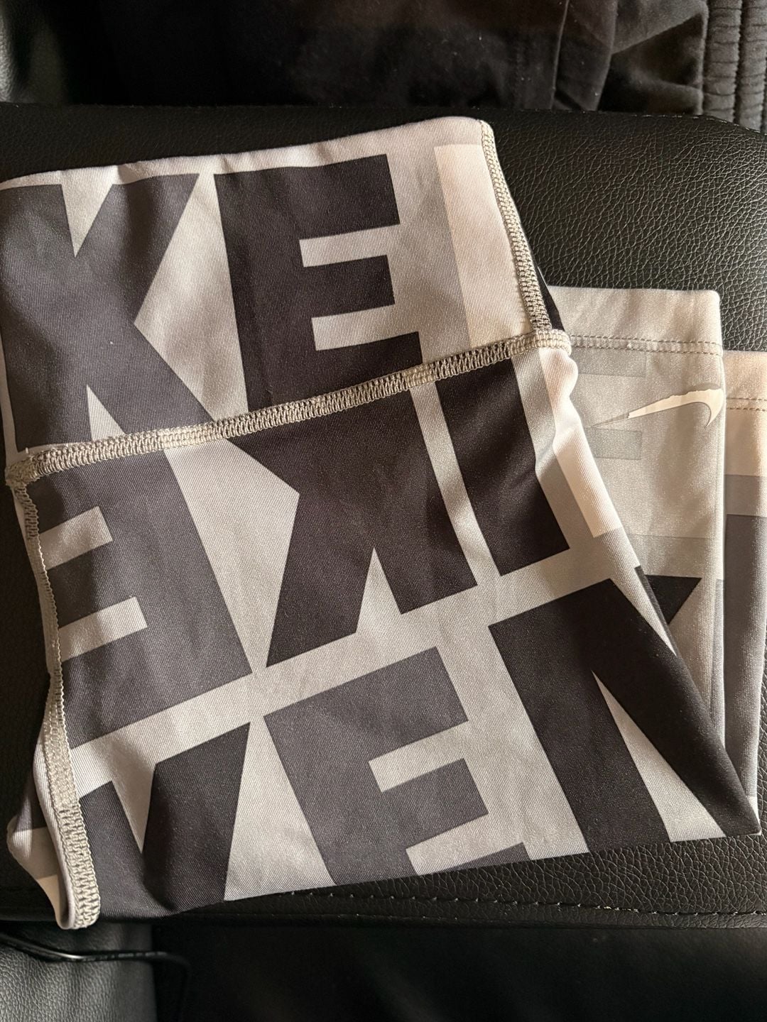 Youth Nike Graphic Print T-Shirt and Leggings Set Black Grey 4