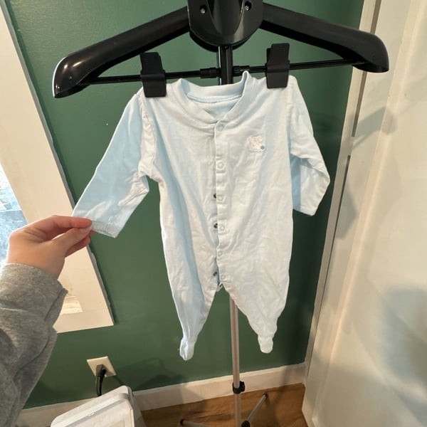 UNC Footies Size 6-9 Months Light Blue Baby Sleeper Footed Pajamas
