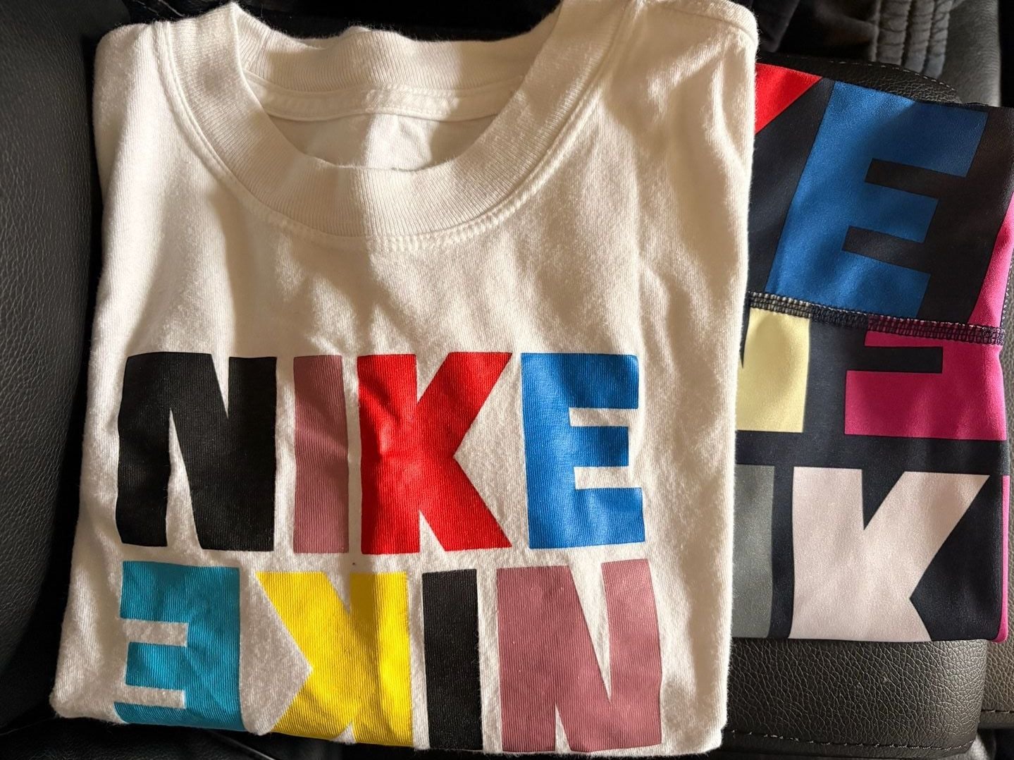 Youth Nike T-Shirt White Multicolored Logo Set 1