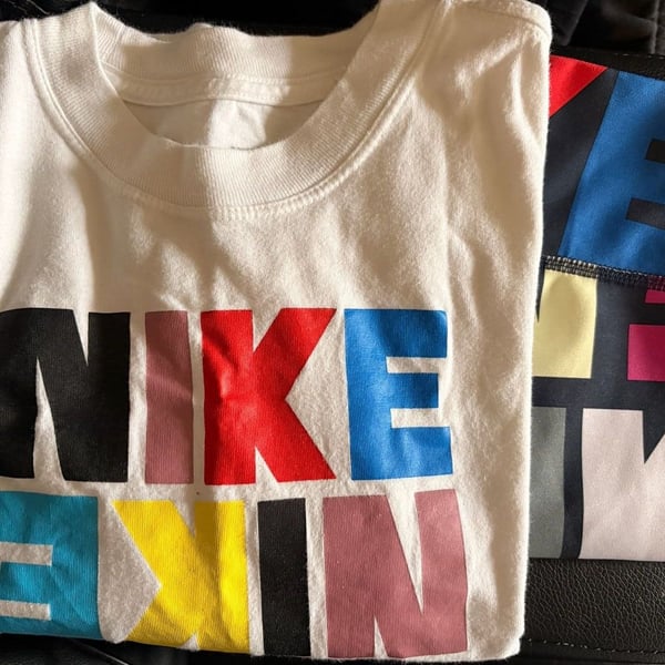 Youth Nike T-Shirt White Multicolored Logo Set