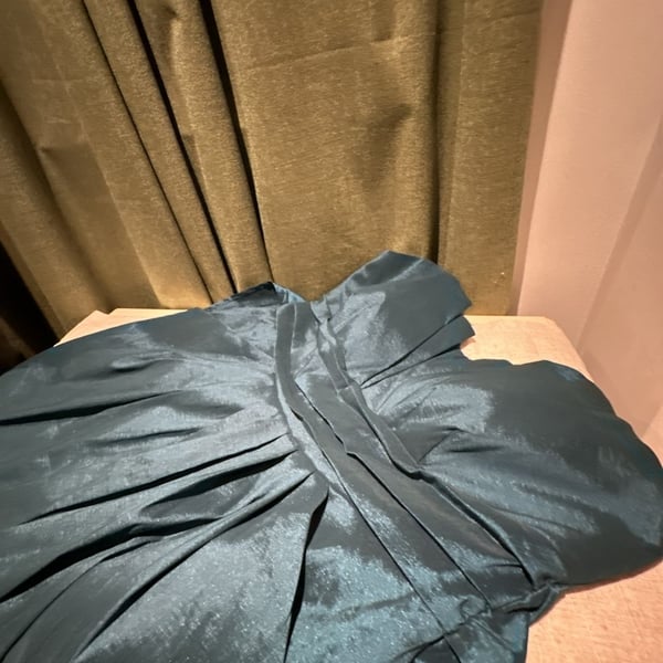 Wishes W Wishes Strapless Bubble Dress Size 20 Teal Metallic Cocktail