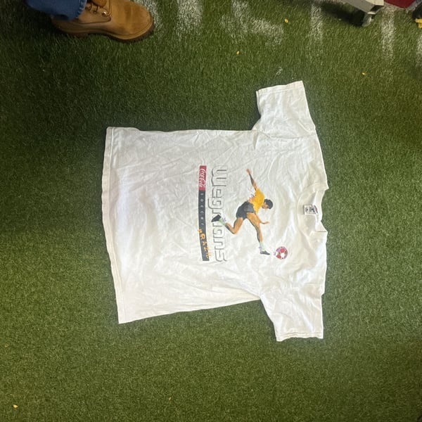 Fruit of the Loom Wegmans Soccer Brazil T-Shirt XL White Vintage