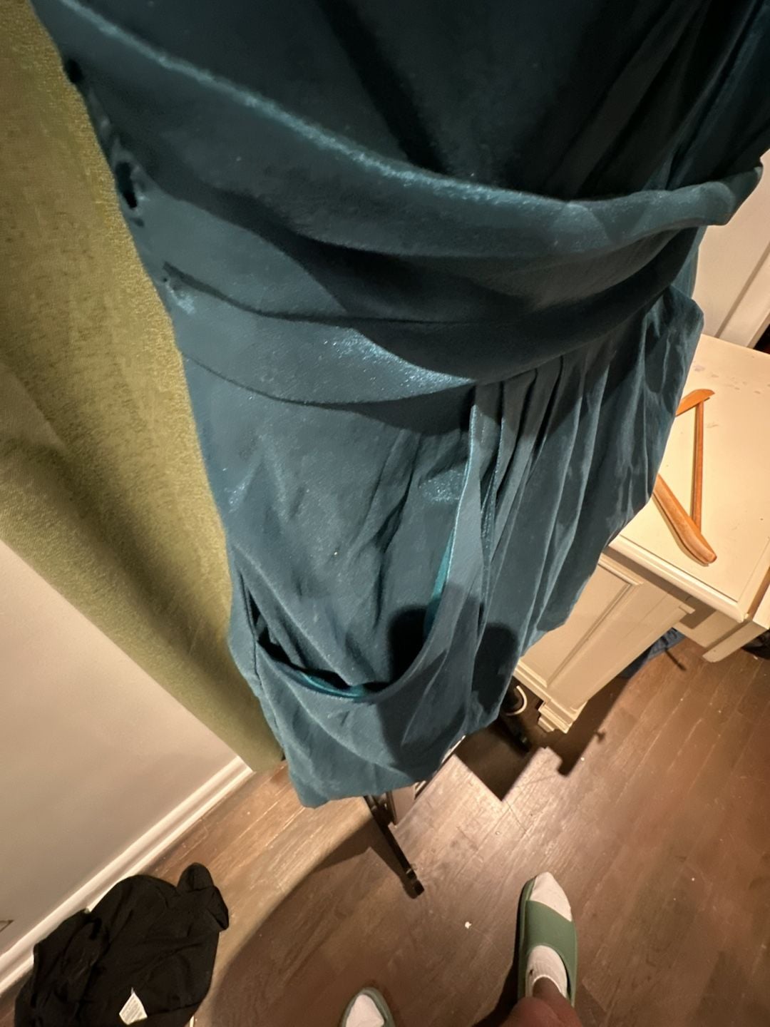 Wishes W Wishes Strapless Bubble Dress Size 20 Teal Metallic Cocktail 5