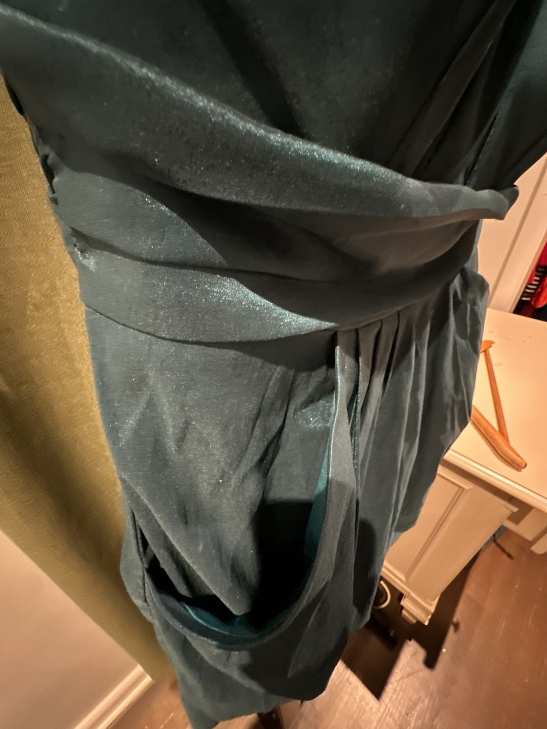 Wishes W Wishes Strapless Bubble Dress Size 20 Teal Metallic Cocktail 6
