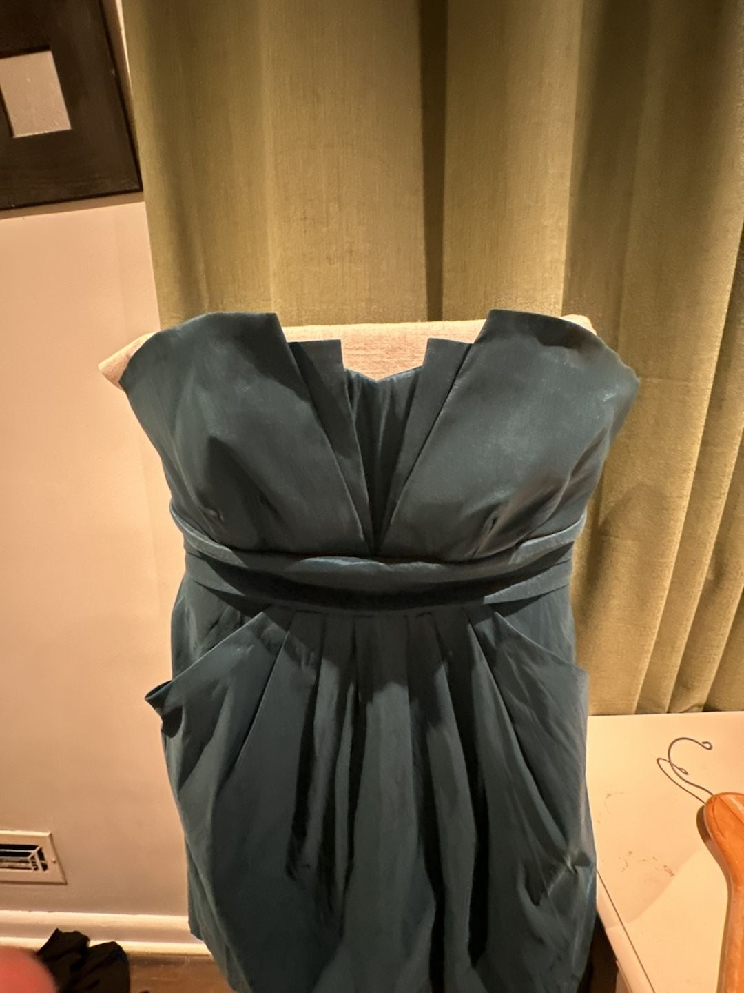 Wishes W Wishes Strapless Bubble Dress Size 20 Teal Metallic Cocktail 7