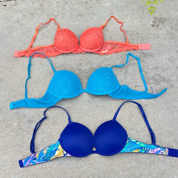 Victoria's Secret PINK Push Up Bra Lot Bundle Set Of 3