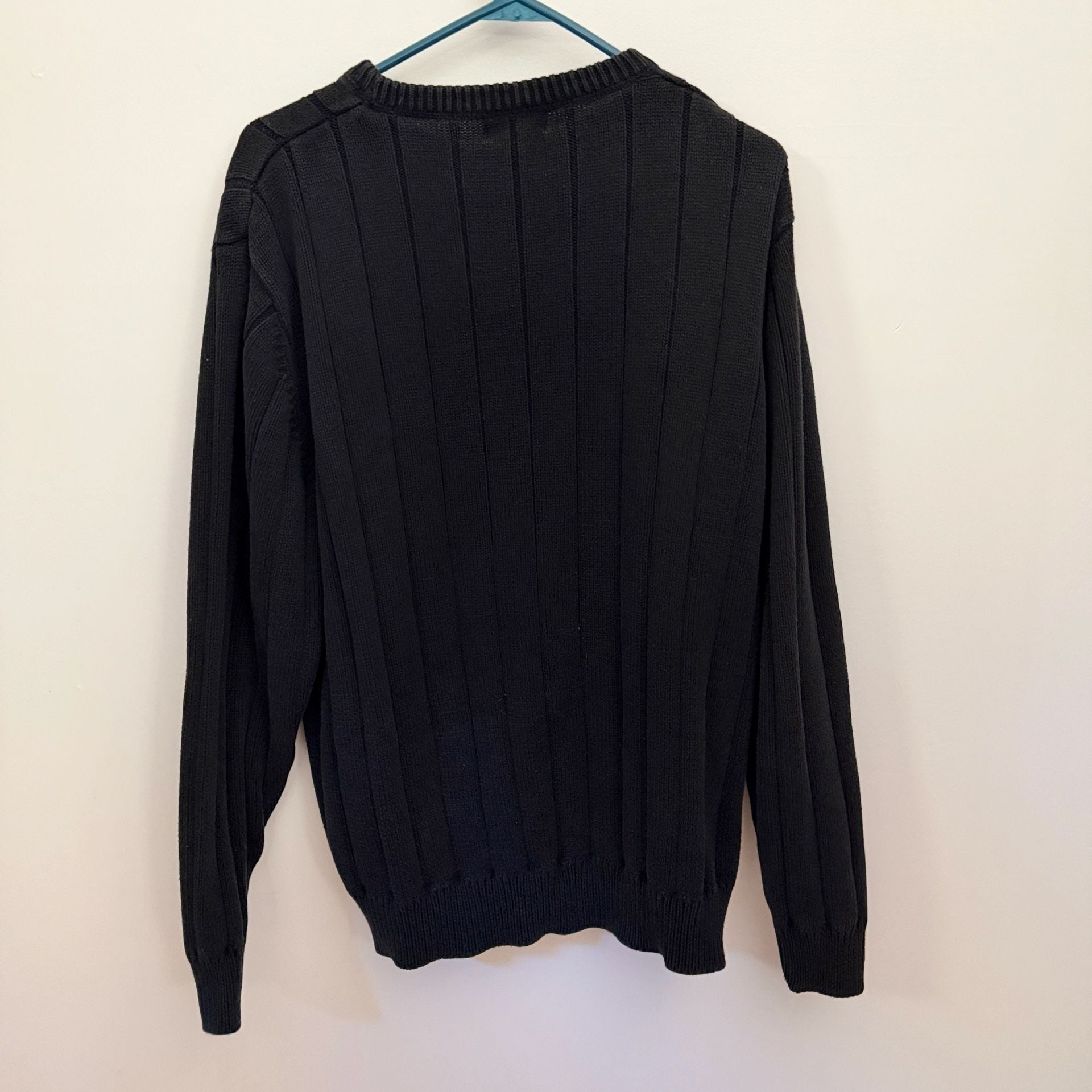 Dockers Ribbed Grandpa Sweater Size XL Black 100% cotton 5