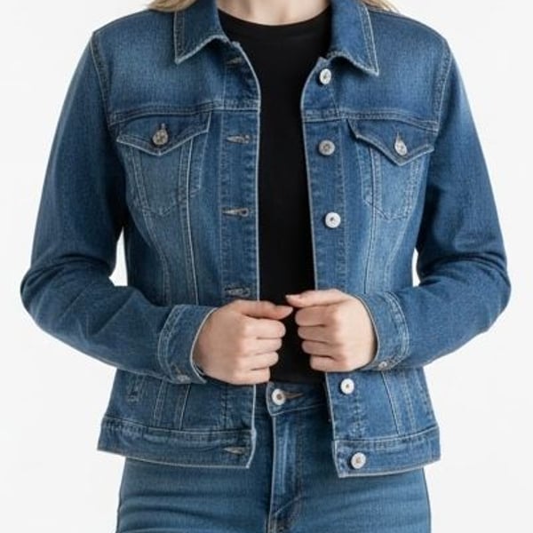 Style & Co. Classic Denim Jean Jacket Women’s Size S