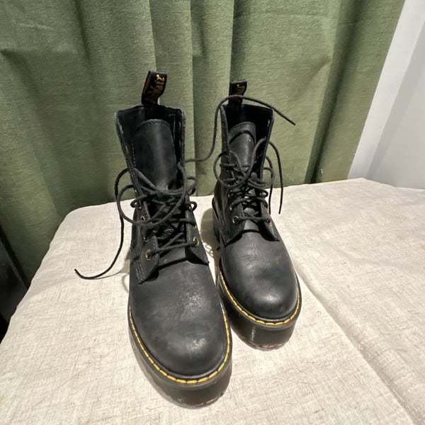 Dr. Martens Shriver Hi Size 5 Black Leather Boots