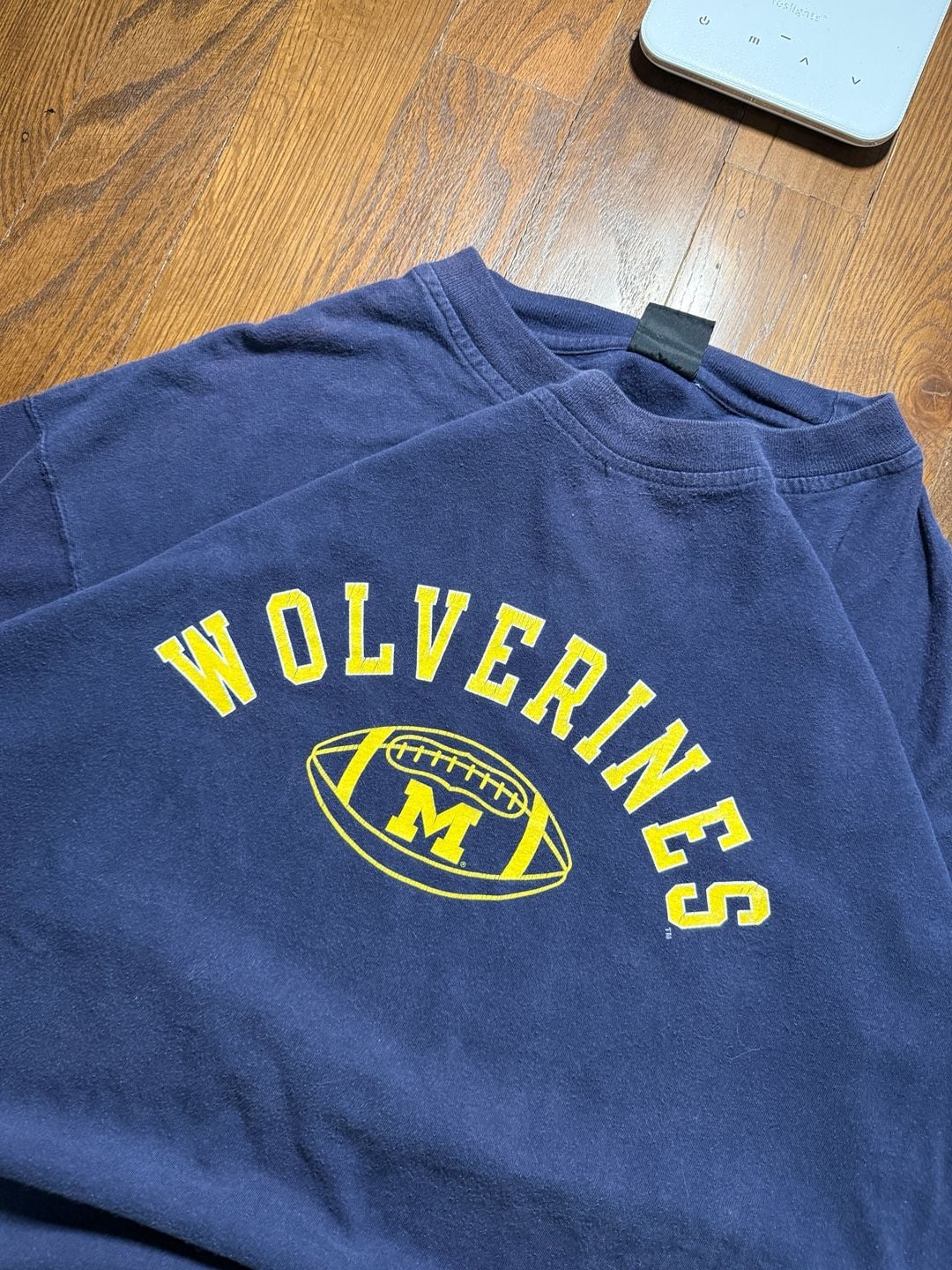 Team Starter Michigan Wolverines T-Shirt Size XL Blue Football 2