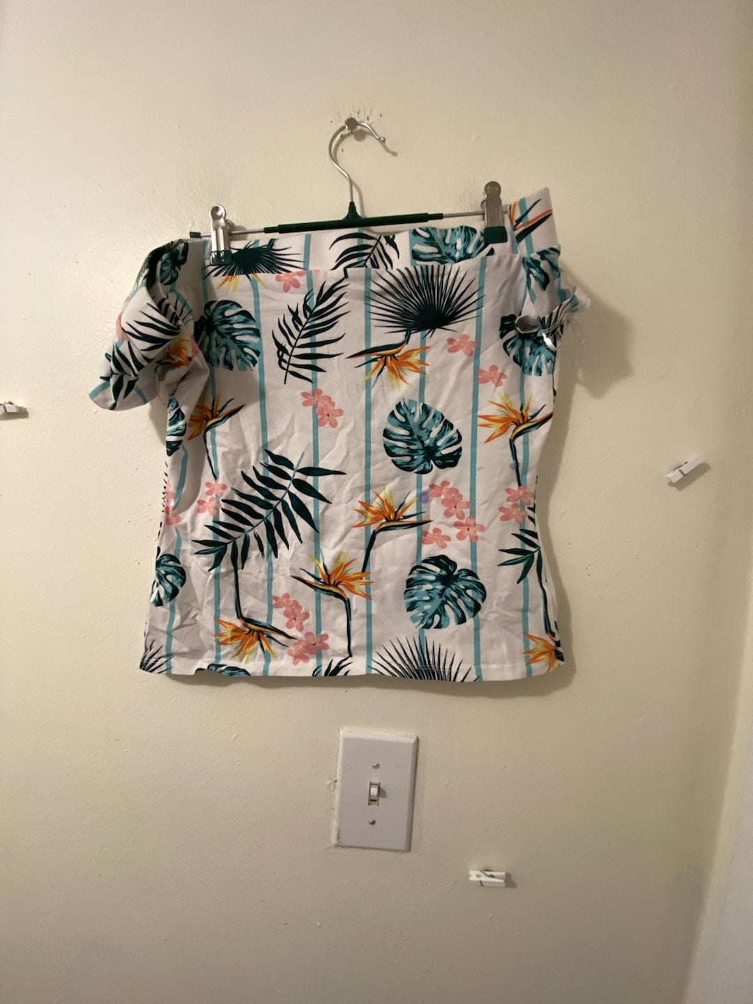 Guess Off-The-Shoulder Floral Top Size XL 5