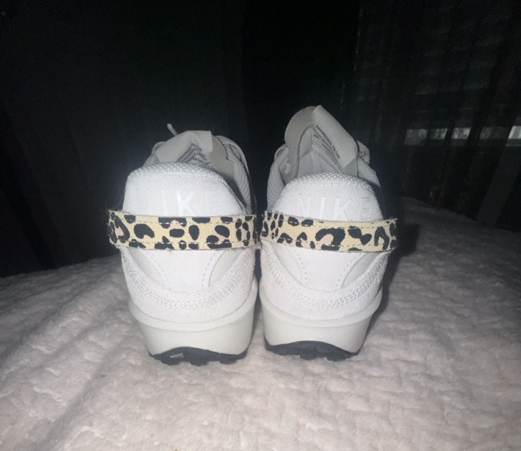 Nike Waffle Debut Leopard White Black Sneakers 5