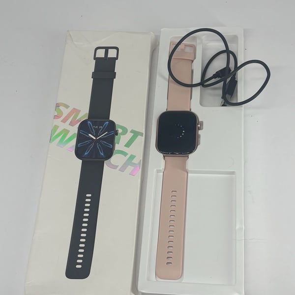 Smart Watch Fitness Tracker Pink Silicone Strap