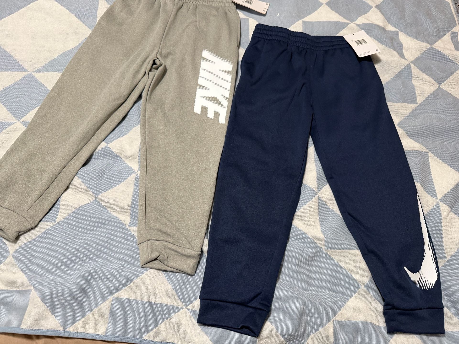 Nike Therma-Fit Joggers Size 7 Gray and Navy Lot of 2 1