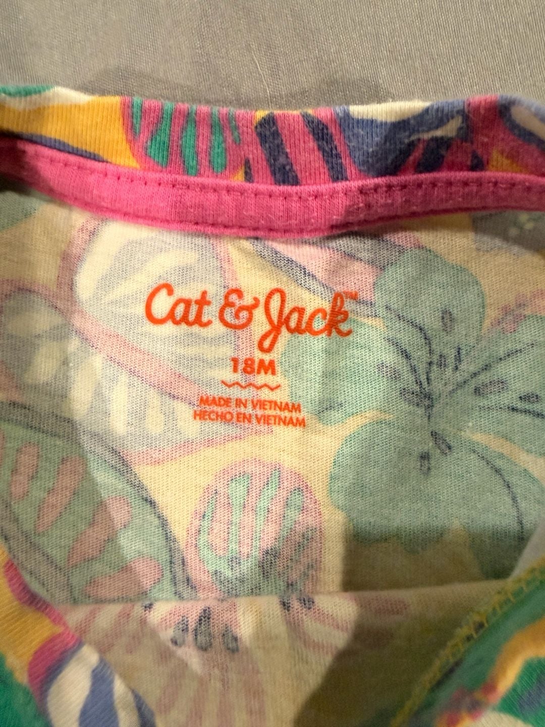 Cat & Jack Floral Shirt Size 18M Yellow 3