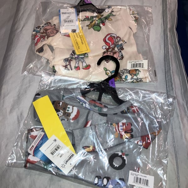 Walmart Kids Pajama Set Size 12M Toy Story Cars Holiday