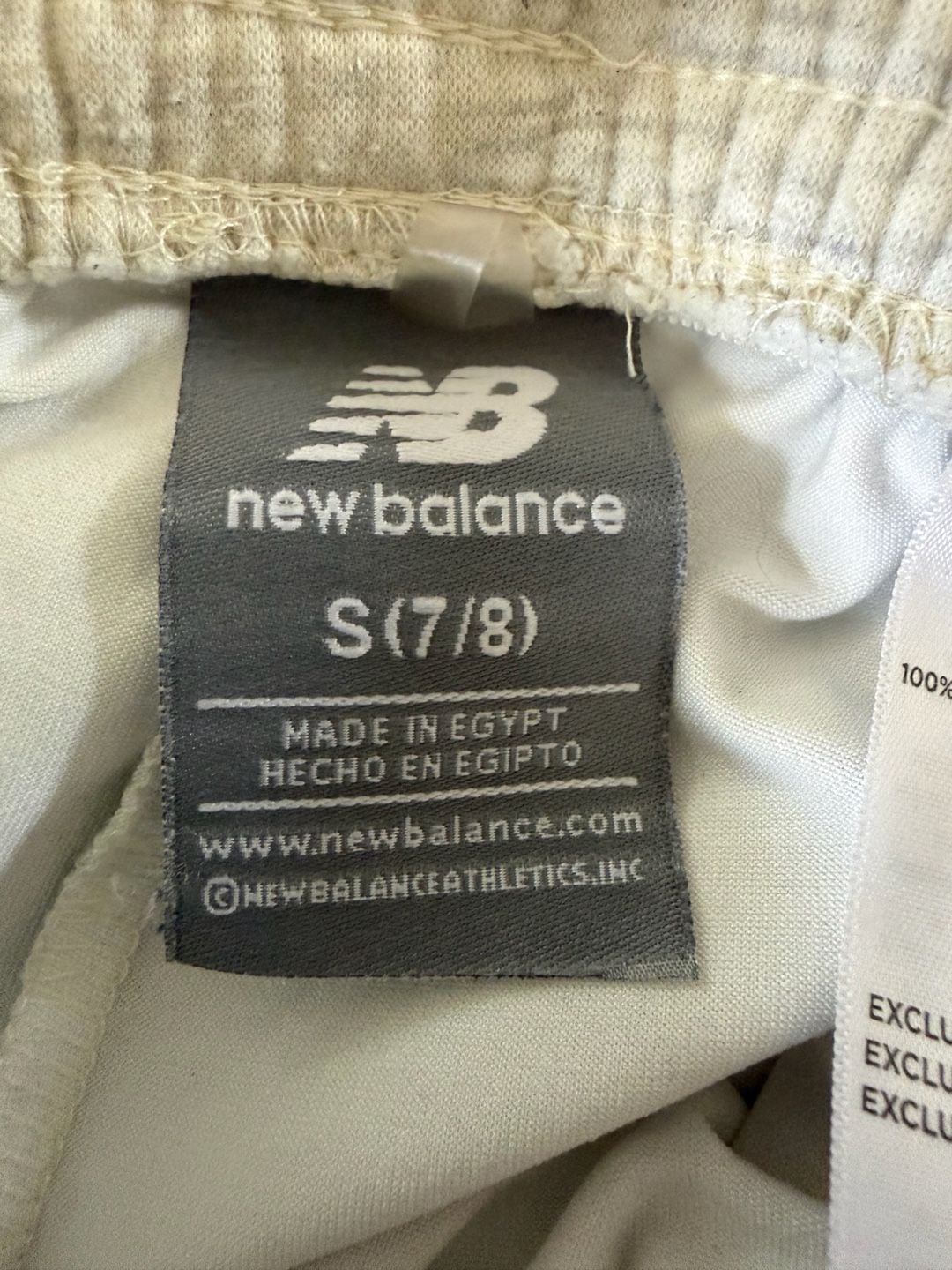 Girl's New Balance Athletic Skort Size S (7/8) Heathered Cream Fleece 4