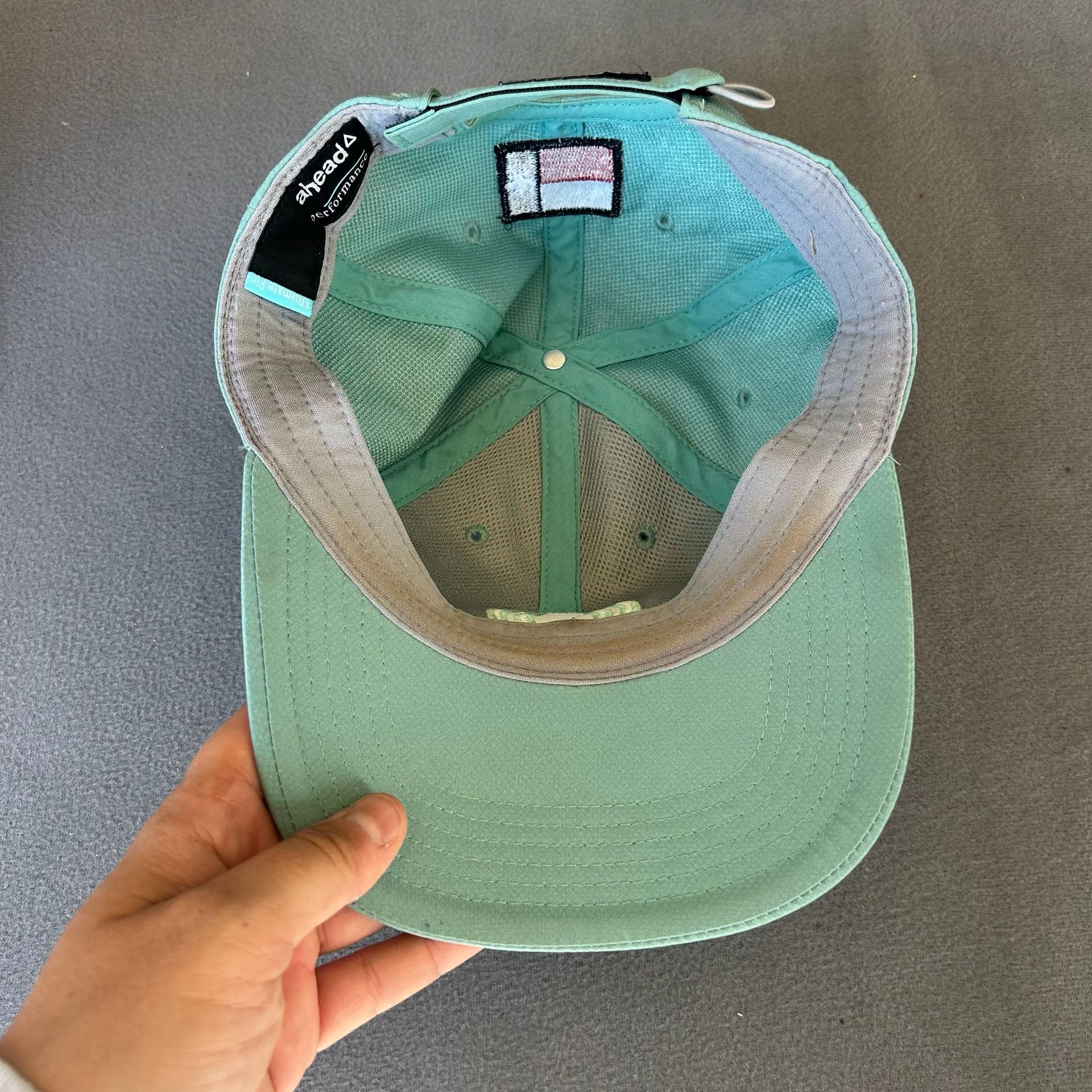 Ahead Performance Hat Green Logo Adjustable 3