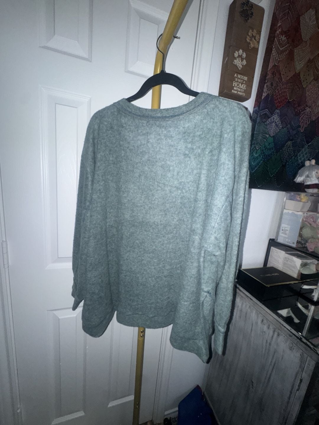 Zenana Brushed Hacci Knit Top Size 2X/3X Green Pocket 4