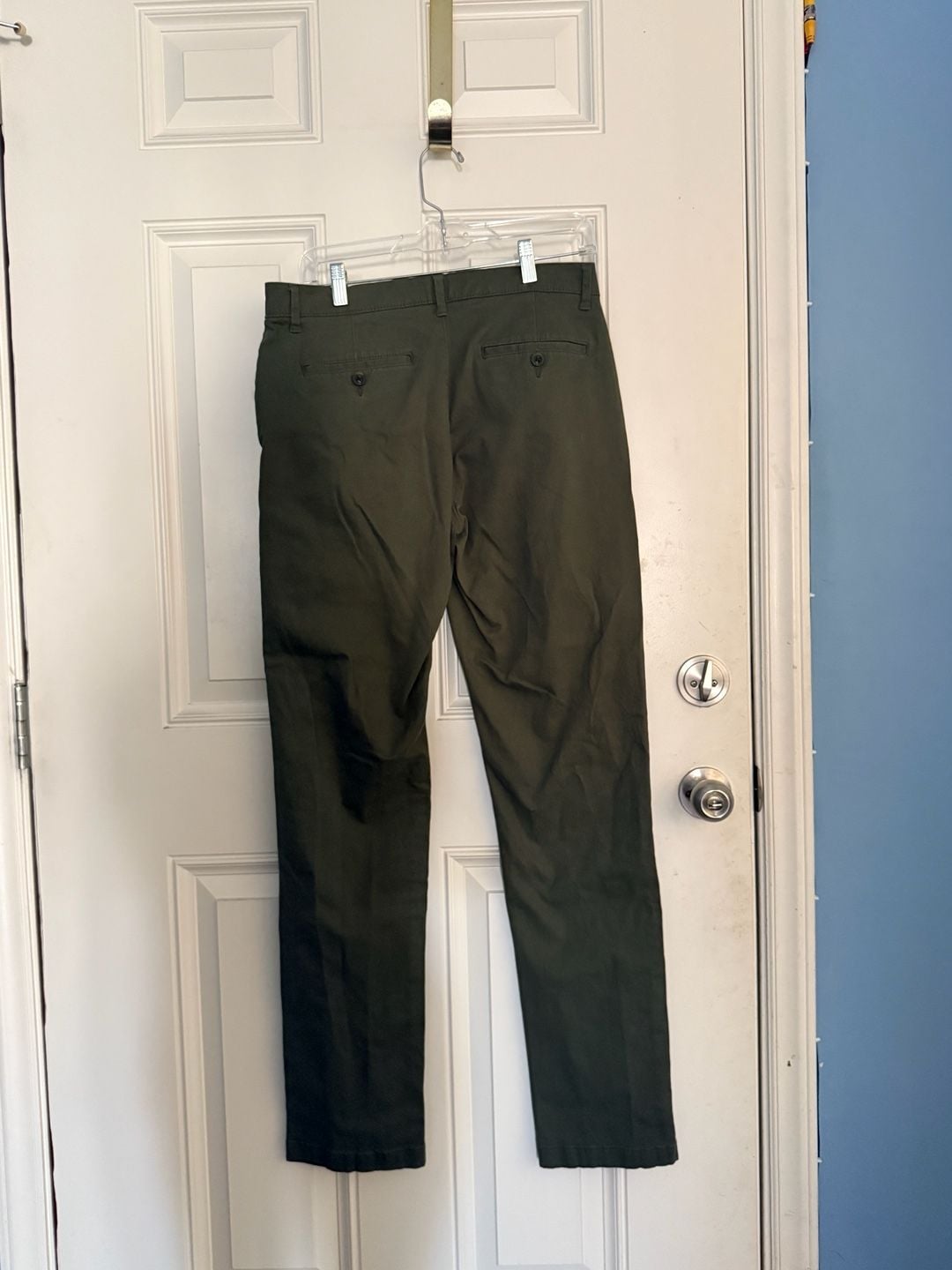 Amazon Essentials Chino Pants Size 30W x 34L Green Cotton Blend Straight Fit 4