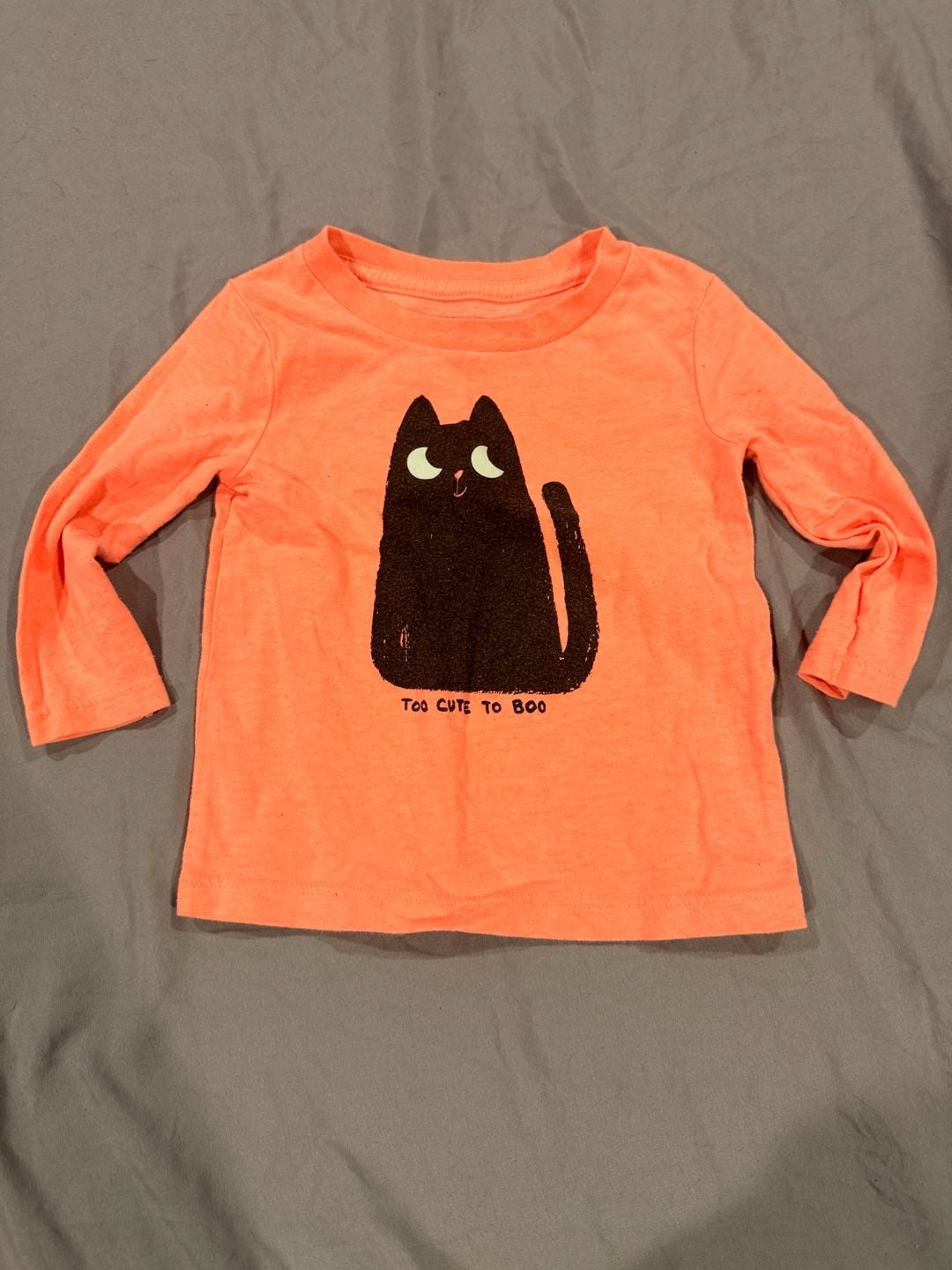 Gymboree Black Cat Halloween Shirt Size 12-18 Months 2