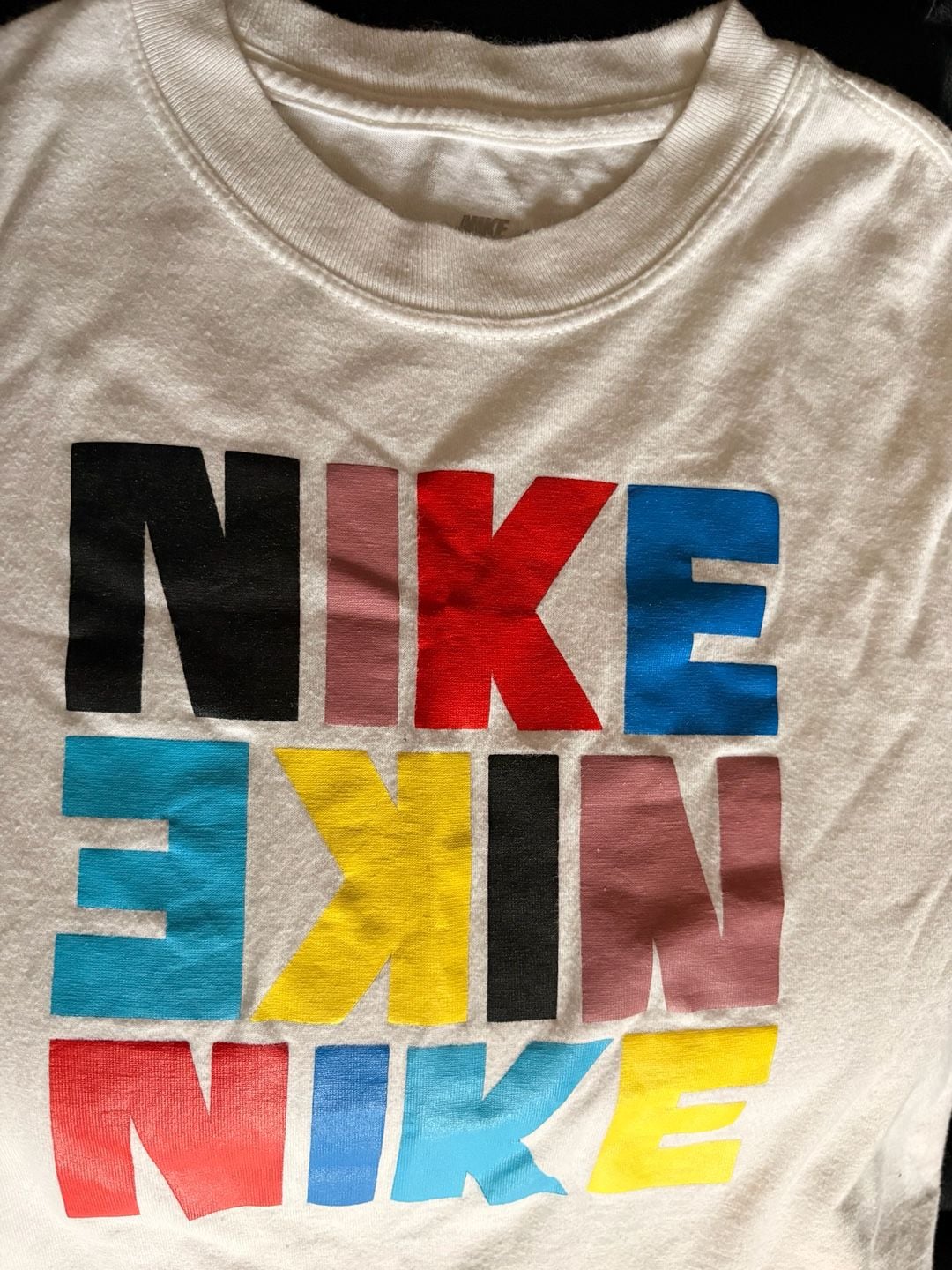 Youth Nike T-Shirt White Multicolored Logo Set 2