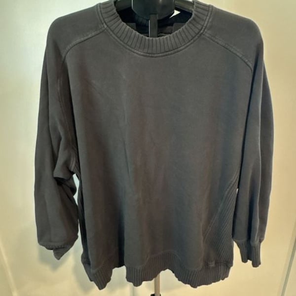 Aerie Sweatshirt Size XS Oversized Gray French Terry Crewneck
