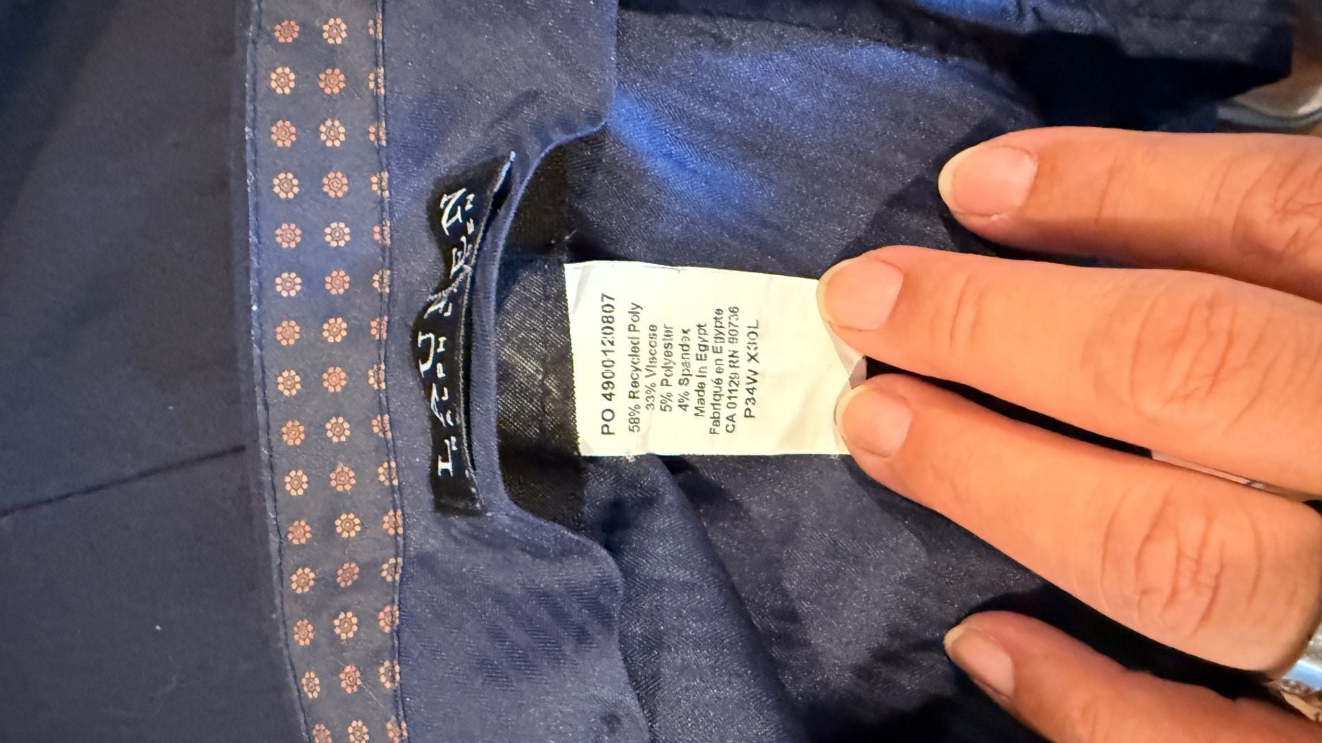 Lauren Ralph Lauren Dress Pants Size 34W X 30L Navy Blue 5