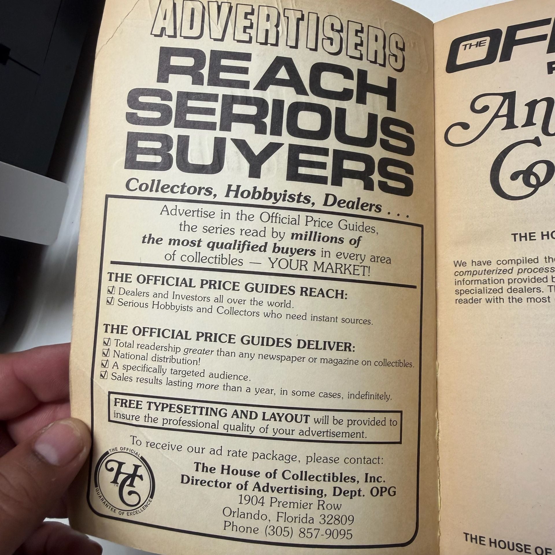 Vintage 1985 Official Price Guide to Antiques and Other Collectibles 4
