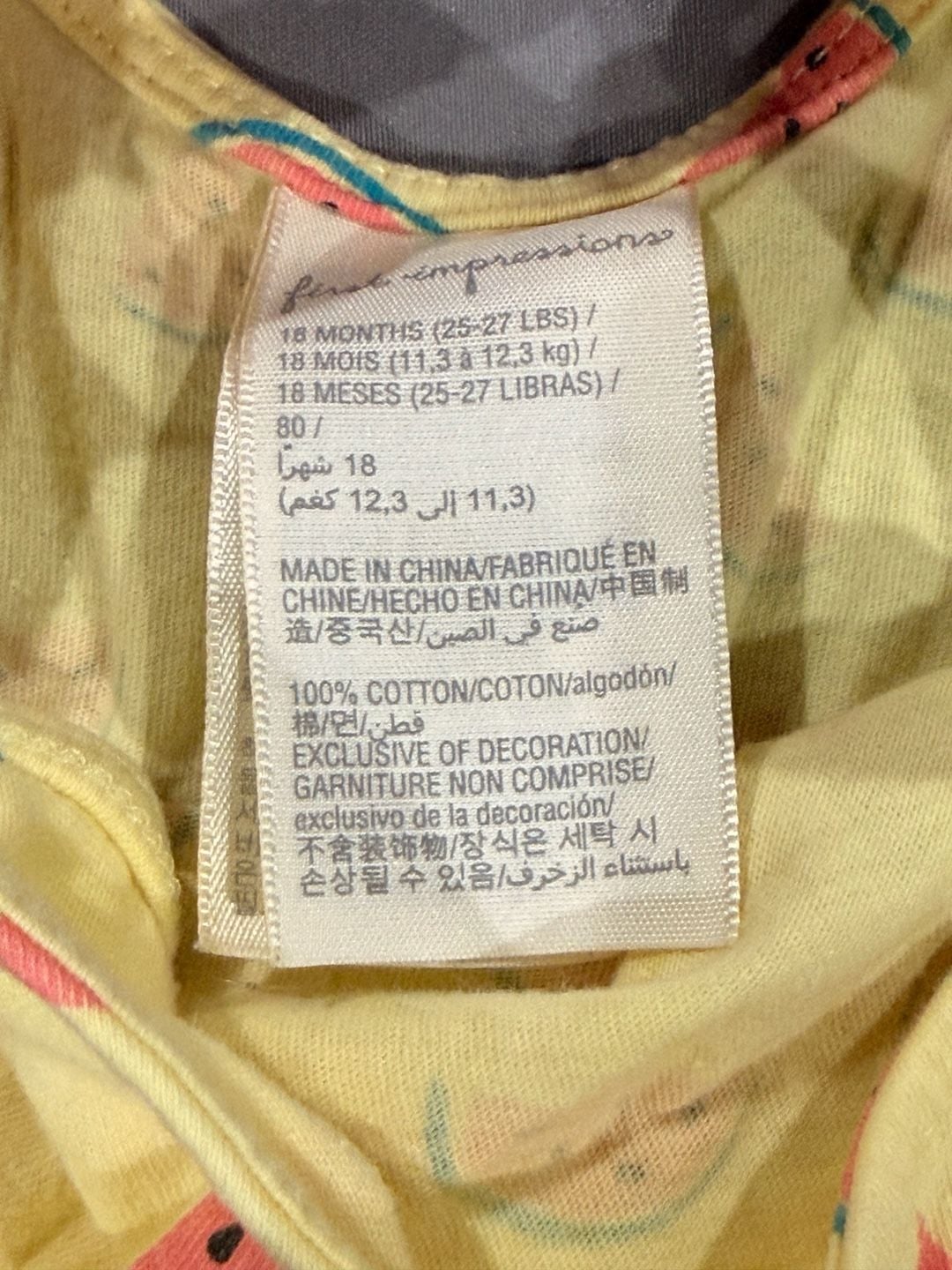 First Impressions Watermelon Romper Size 18 Months 3