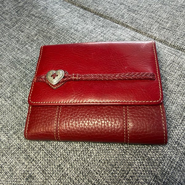 Brighton Bellissimo Heart Wallet Red Leather