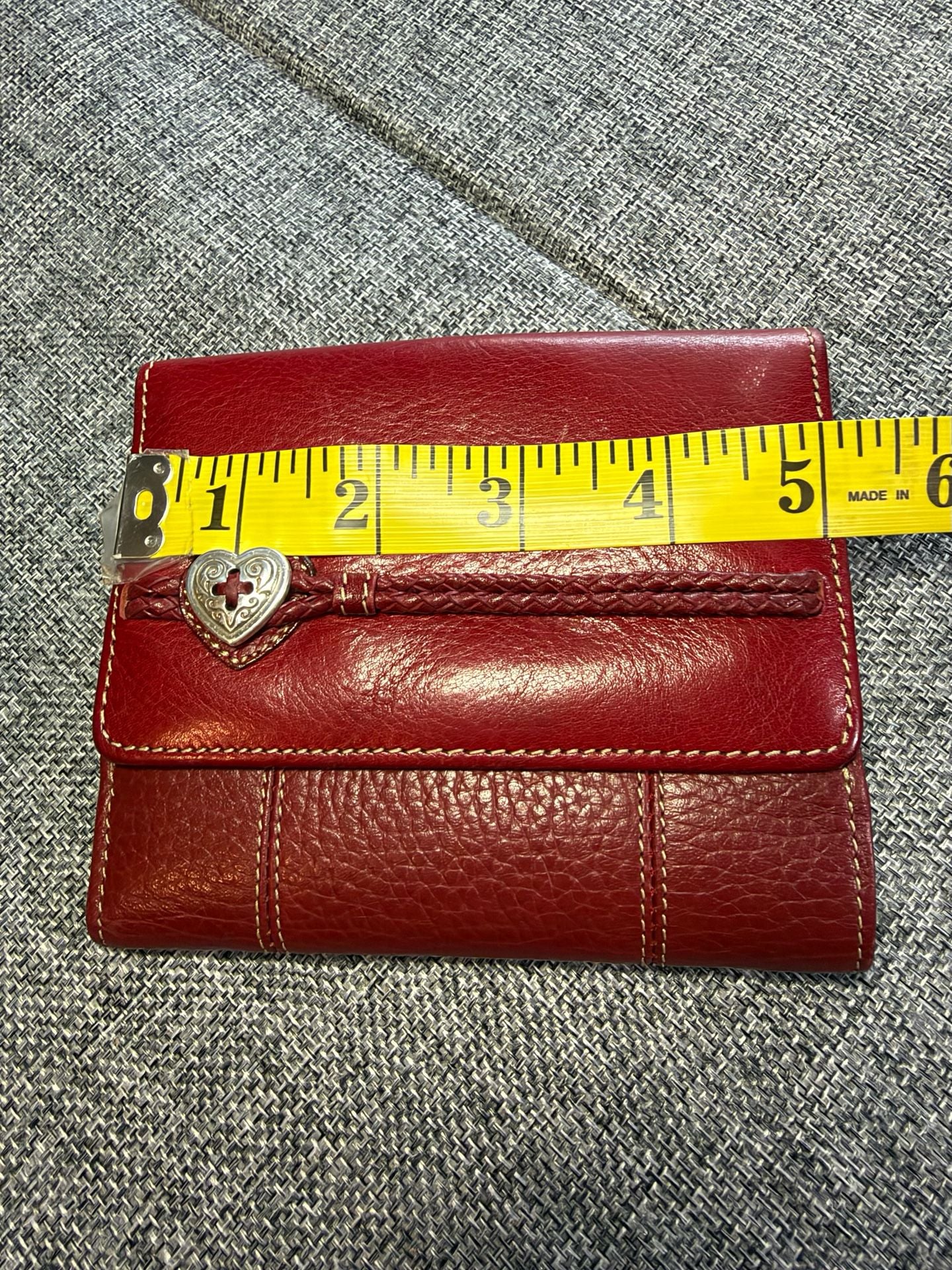 Brighton Bellissimo Heart Wallet Red Leather 9