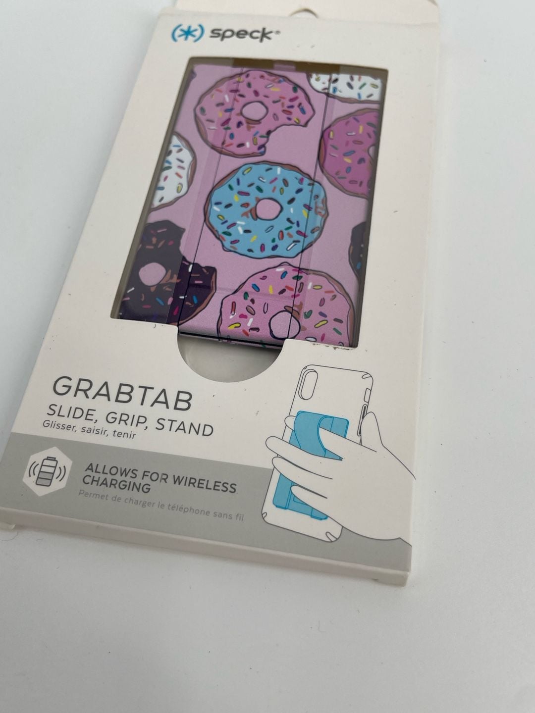 Speck GrabTab Phone Grip And Stand Donuts Pink 3