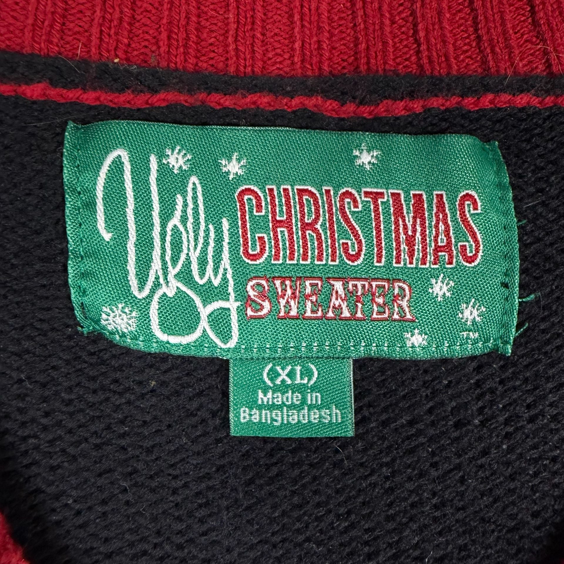 Ugly Christmas Sweater Size XL Tacky Tattoo Santa Jolly Life Holiday 3
