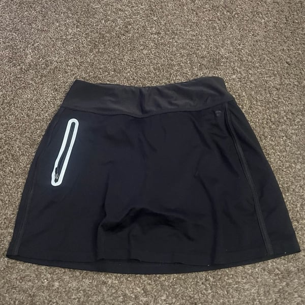Fila Sport Skort Size S Black Tennis Skirt with Zipper Pocket