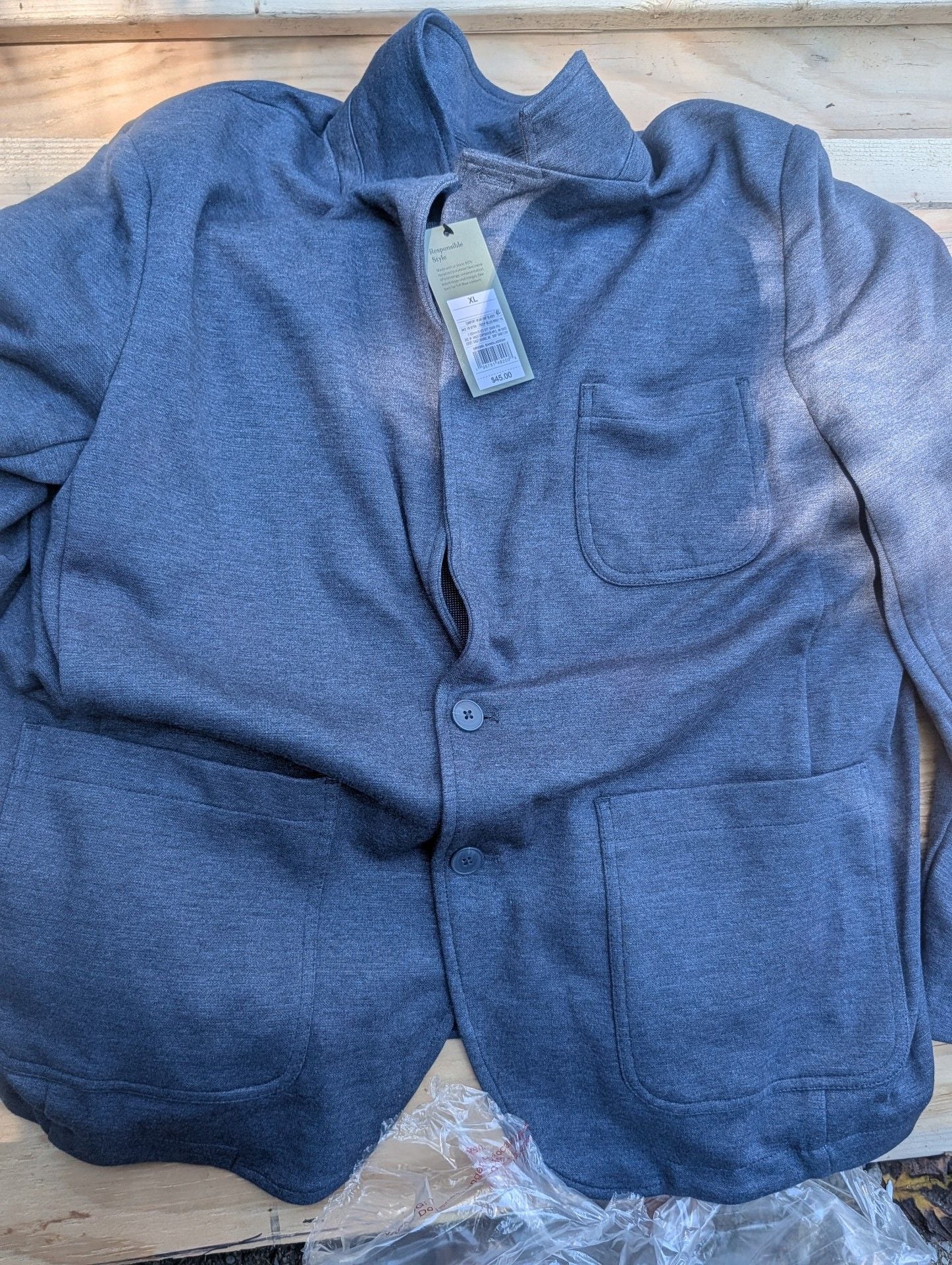 Goodfellow & Co Comfort Wear Knit Blazer Size XL Deep Blue 1