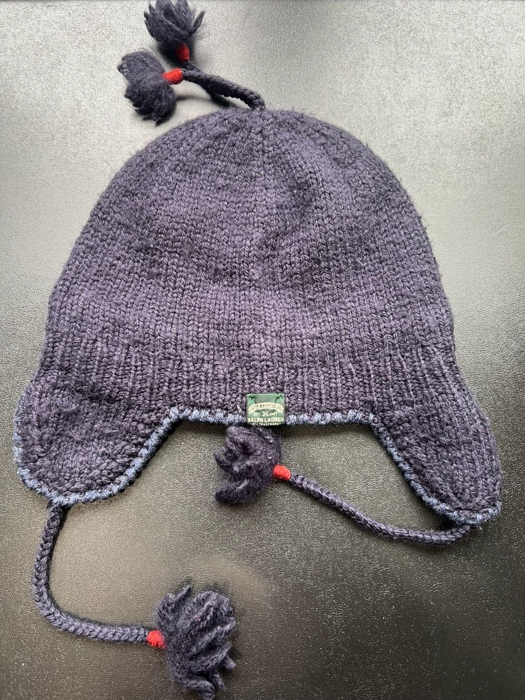 Vintage Polo Ralph Lauren Wool USA Flag Earflap Chullo Hat 5