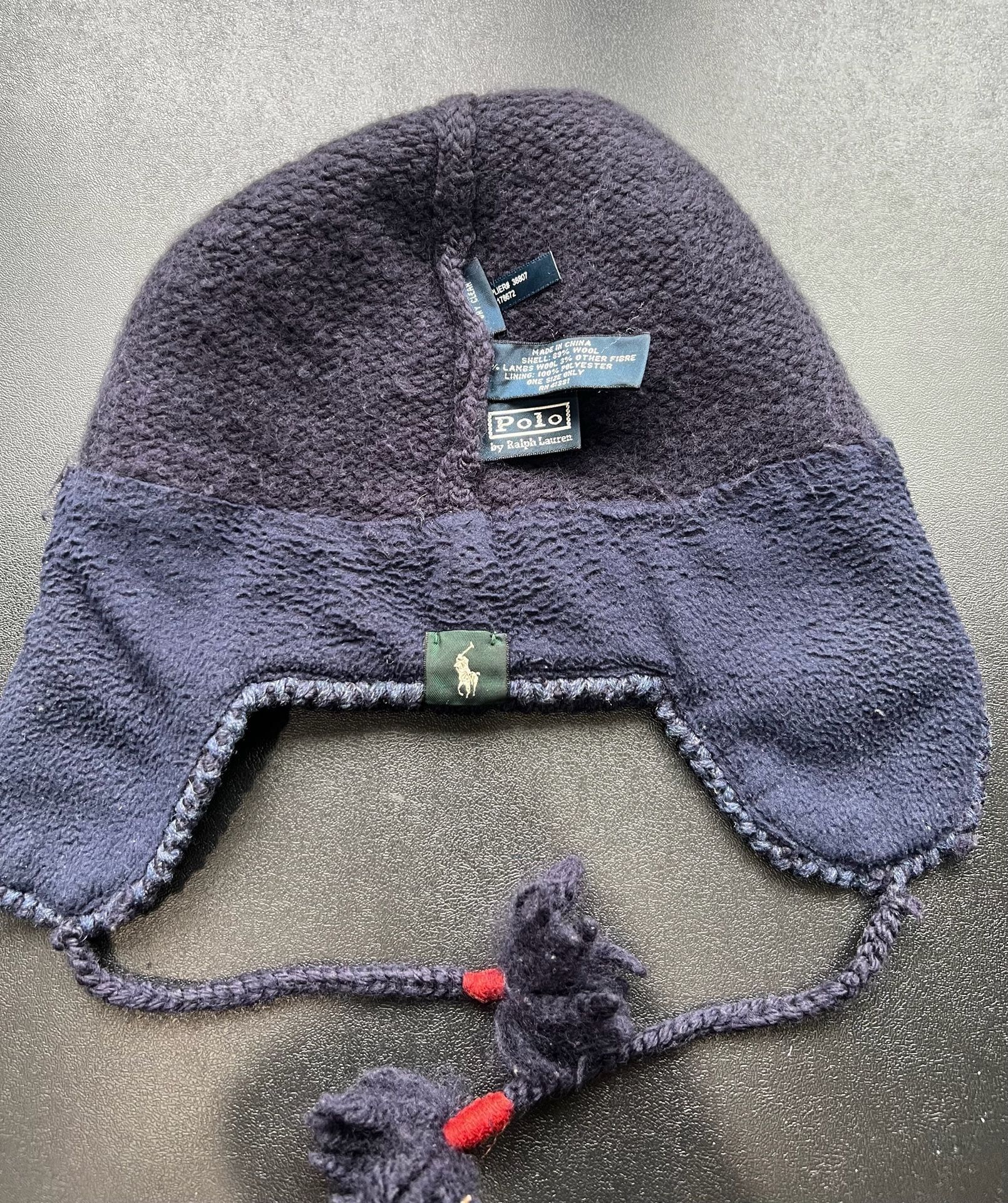 Vintage Polo Ralph Lauren Wool USA Flag Earflap Chullo Hat 7