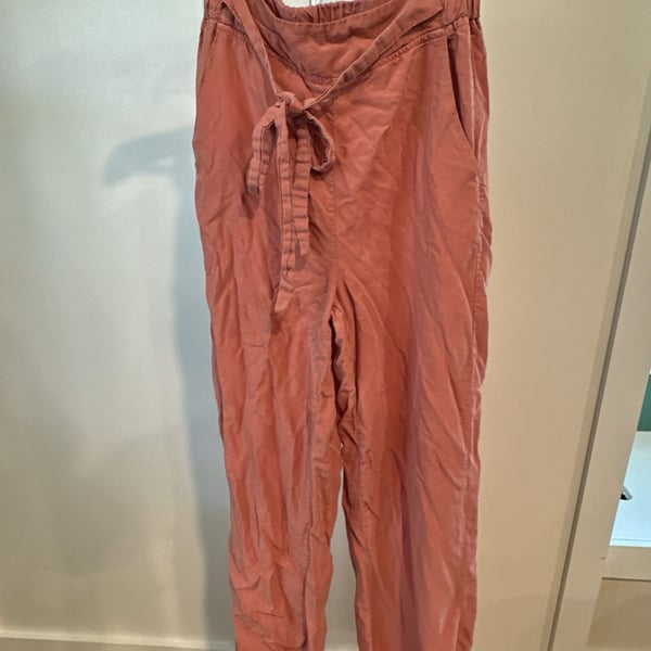 Thread & Supply Tie Waist Pants Size XS Pink Casual