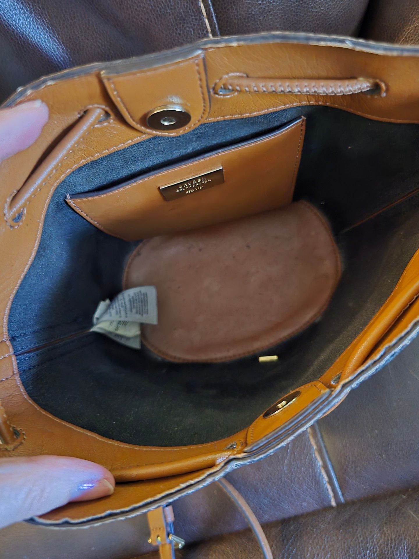 Lauren Ralph Lauren Monogram Drawstring Bucket Bag 7