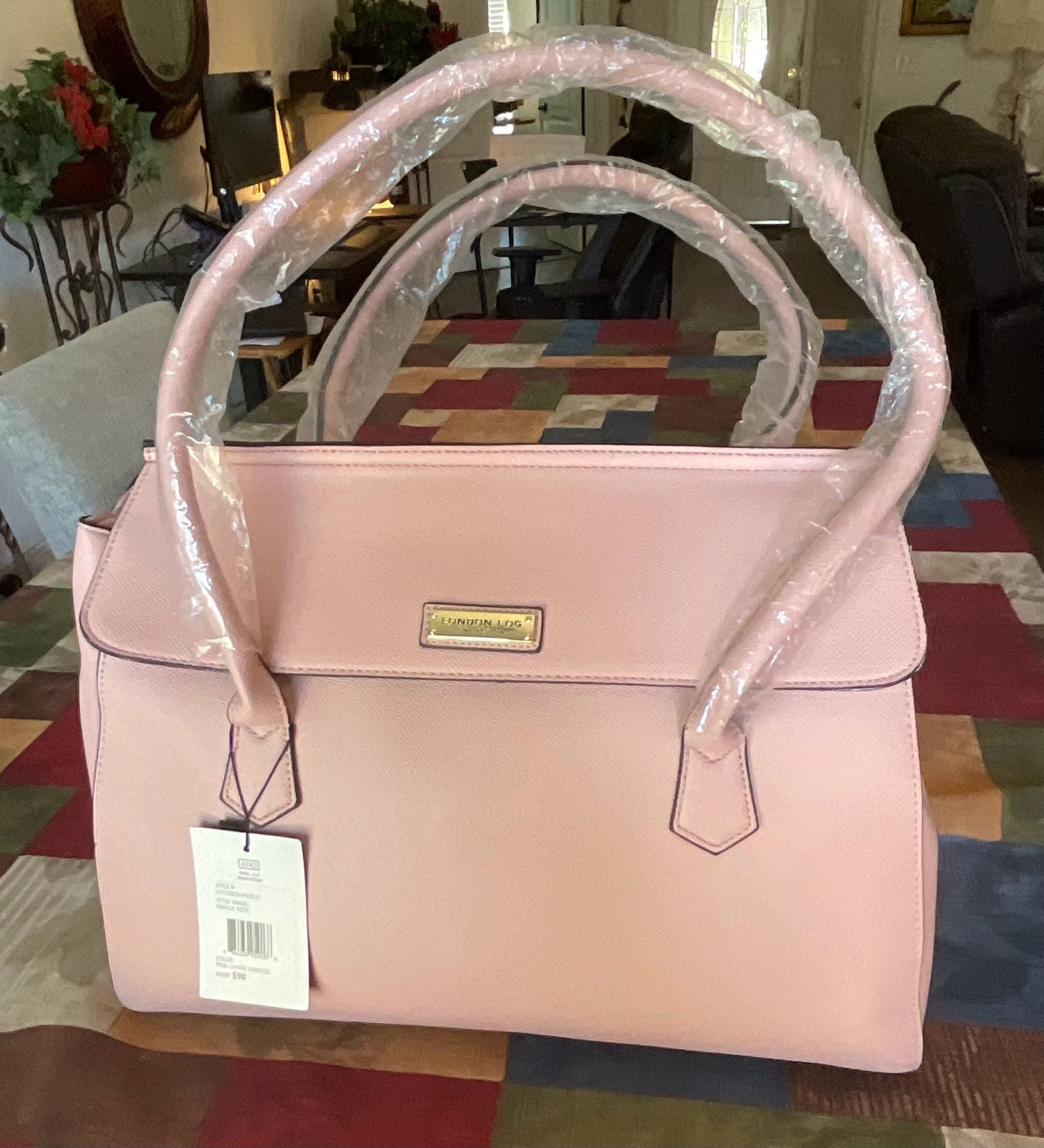 London Fog Maille Tote Pink Caviar 2