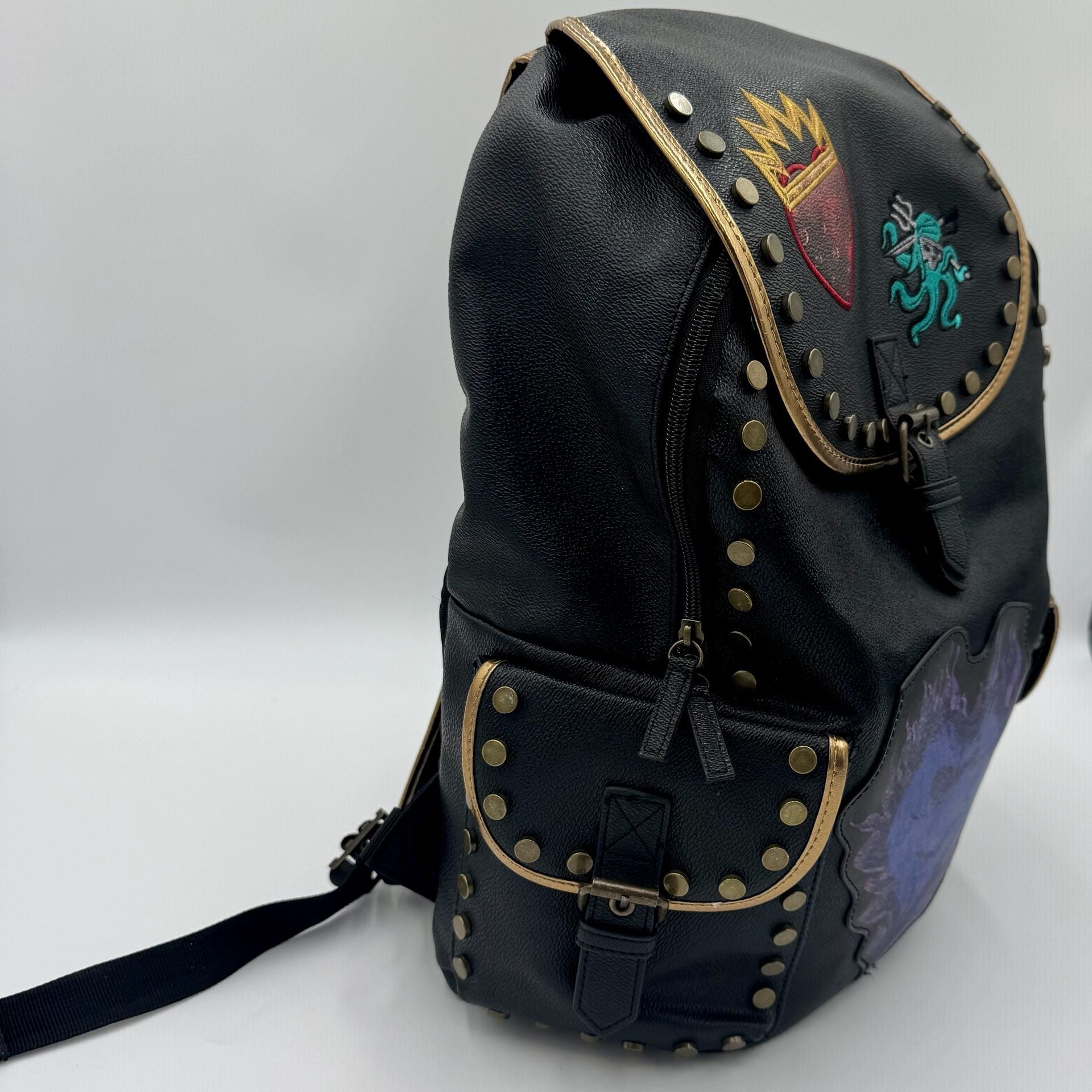 RARE Disney Store Descendants 3 Faux Leather Backpack Mal Evie Uma Senior Bag 3