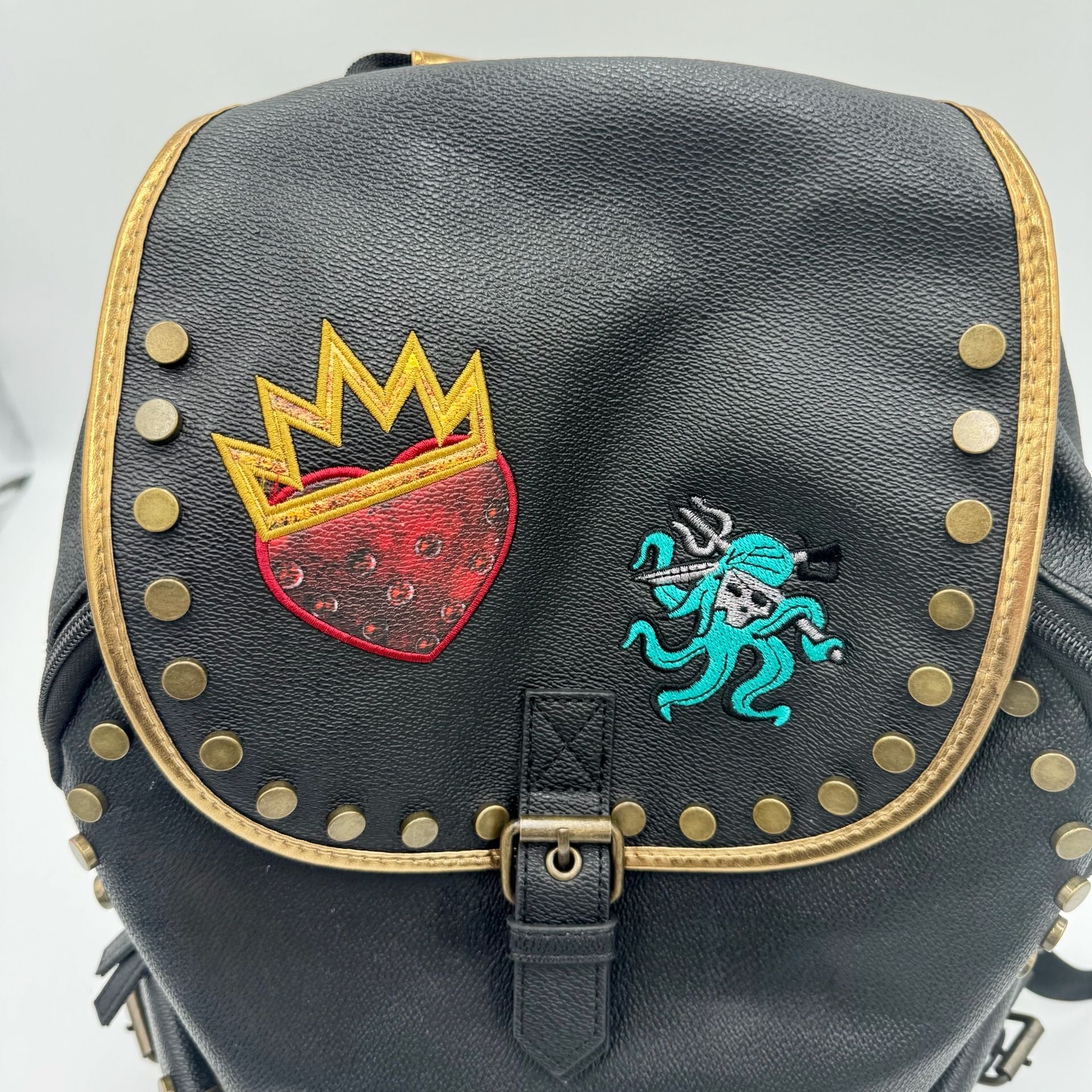 RARE Disney Store Descendants 3 Faux Leather Backpack Mal Evie Uma Senior Bag 6