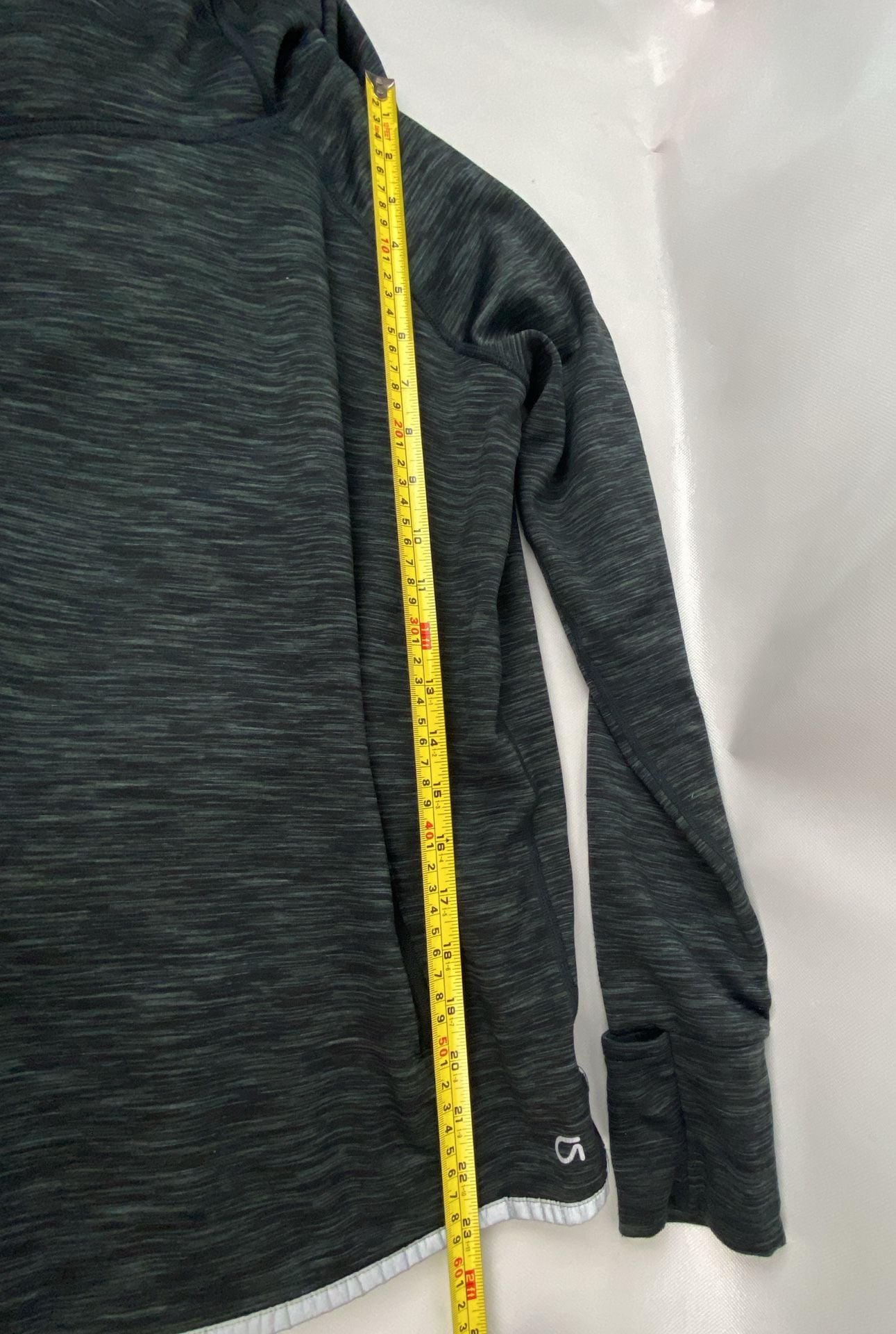 GapFit Women's Black/Gray Activewear Fleece Lined Hooded Jacket Hoodie Size S 9
